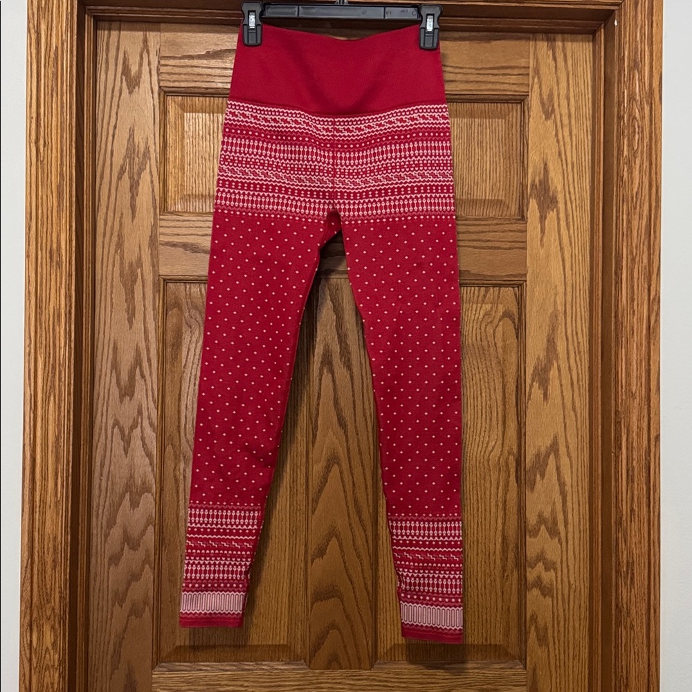 Fabletics Red Patterned Athletic Set - image 2